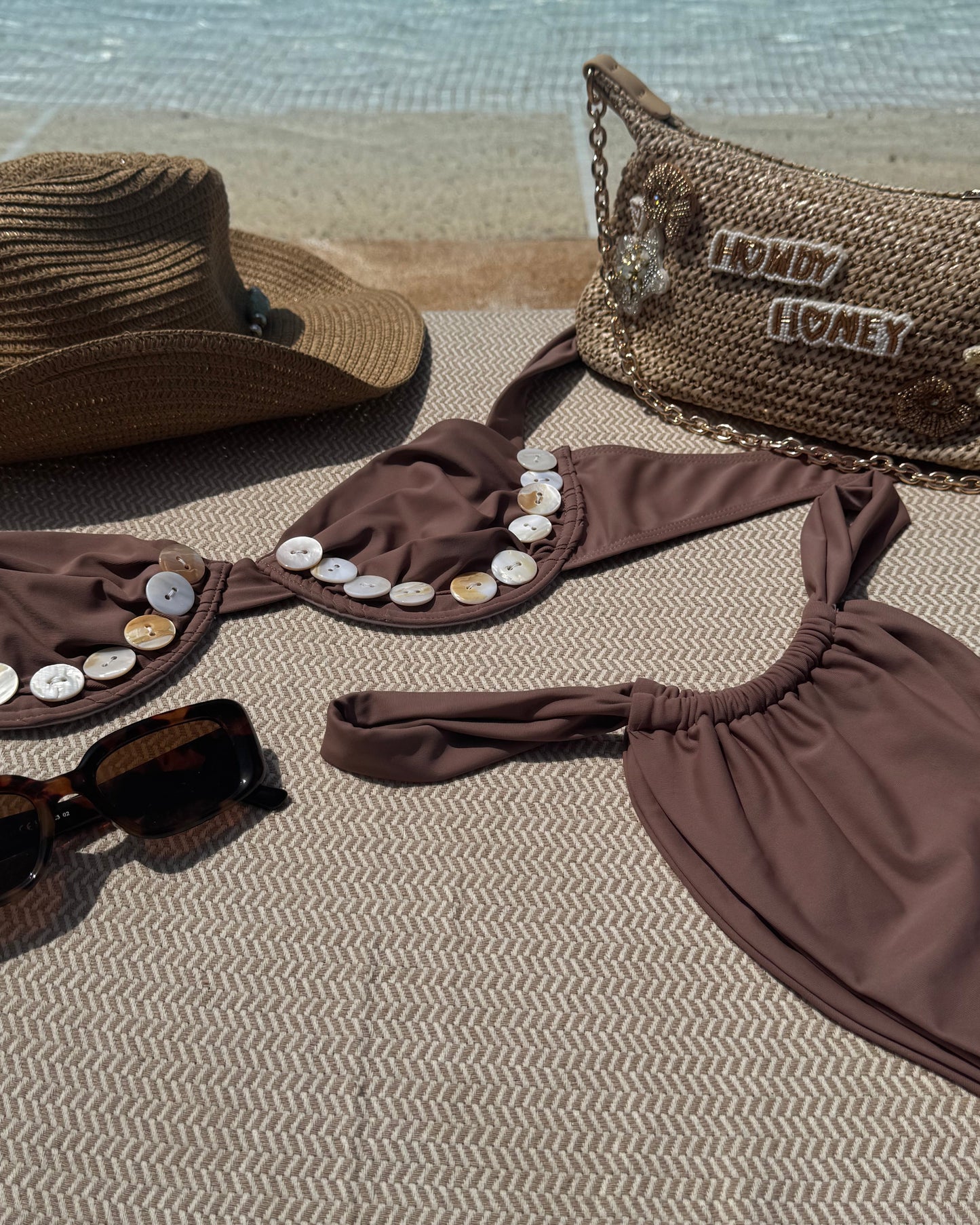 'Shell Yeah Honey' | Bikini & Bag Set