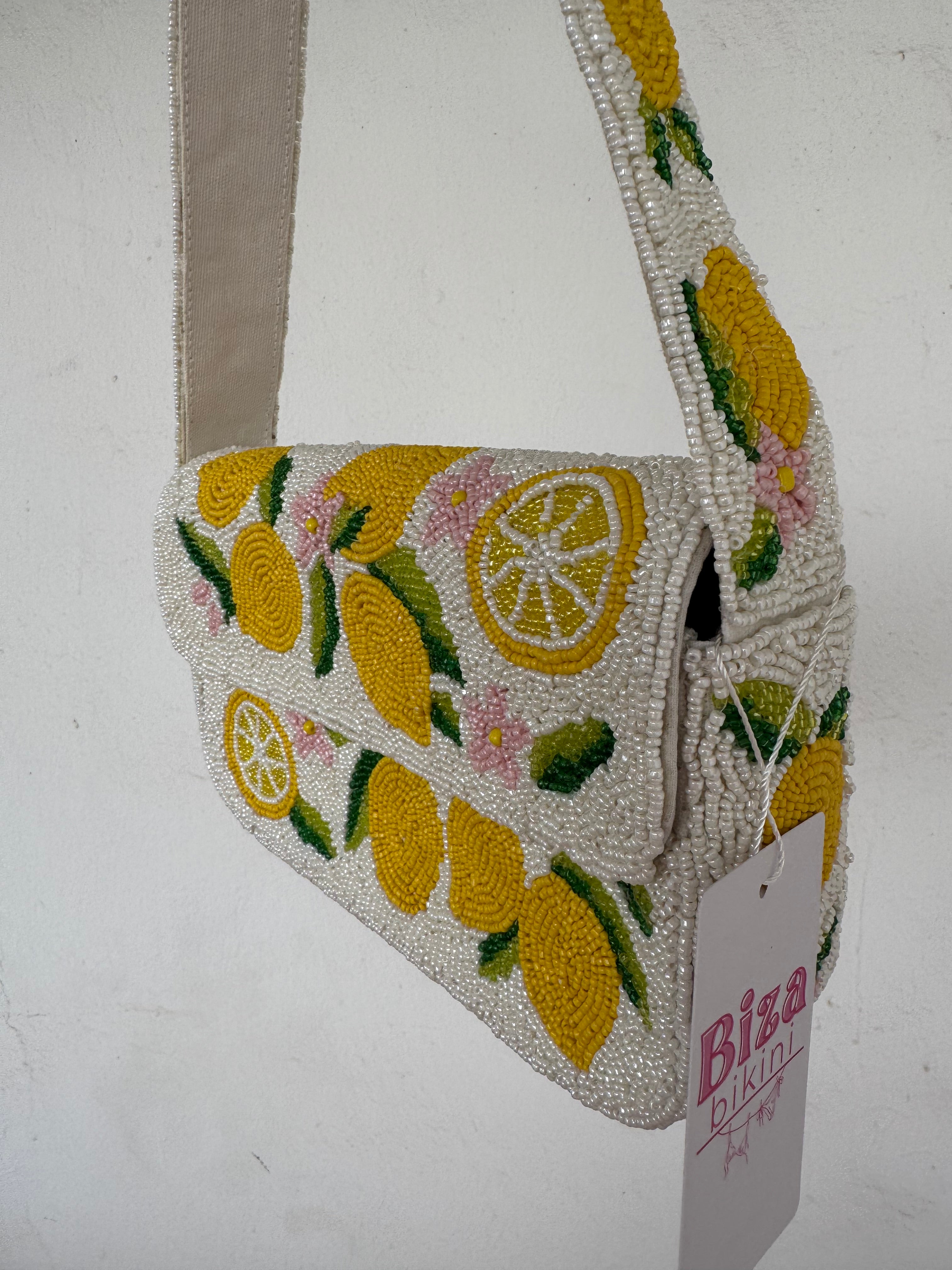 Limoncito Hand Beaded Bag | Summer Beach Accessory | Biza Bikini