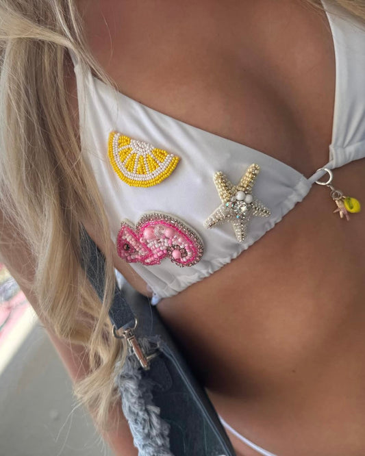 'Patched In Paradise' | Embellished Bikini Set