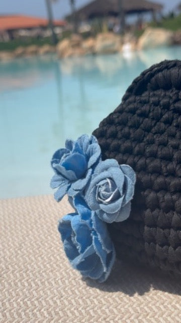 'Denim By The Sea | Sky' Bikini & Clutch Set