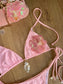 'Floral Rosé' | Bikini & Bag Set