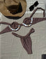 'Mocha Pearl' | Button Bikini Set