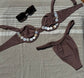 'Mocha Pearl' | Button Bikini Set