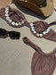 'Mocha Pearl' | Button Bikini Set