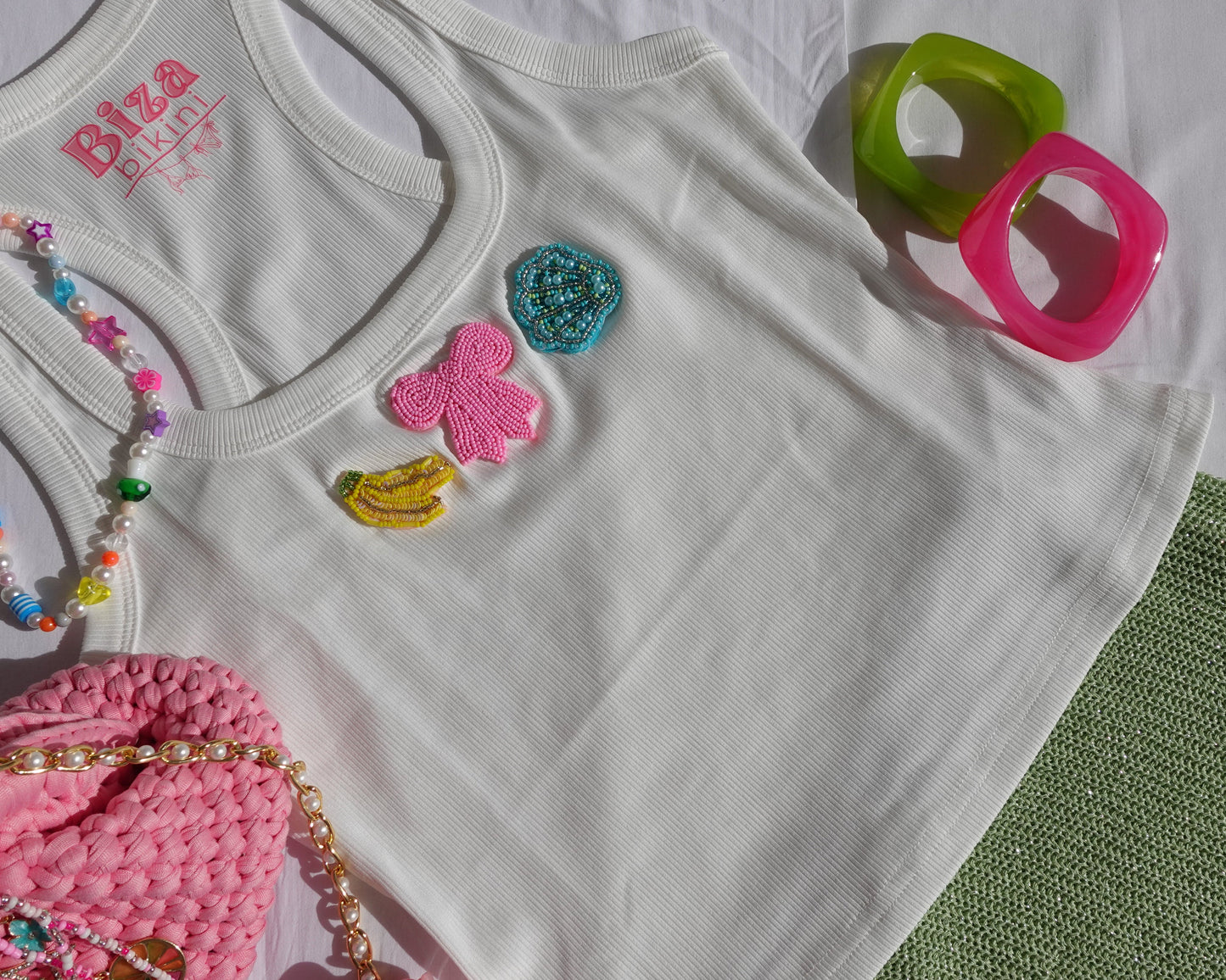 'Bananas For You' | Embellished Vest Top