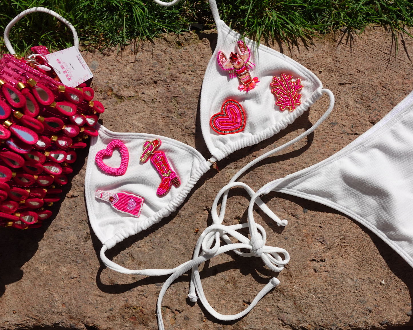 'Barbie coded' | Embellished Bikini Set