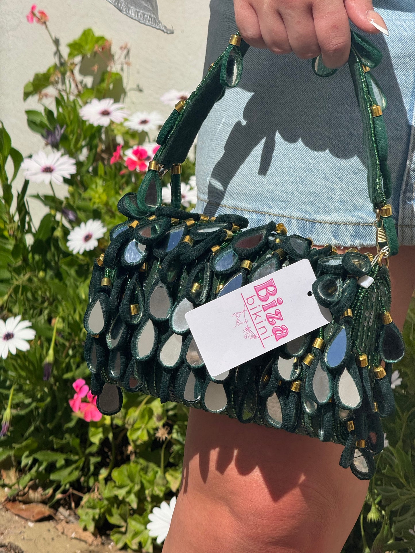 'Reflections - Emerald' | Beaded Bag