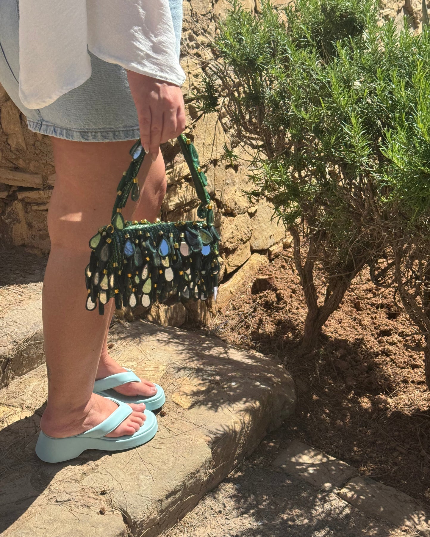 'Reflections - Emerald' | Beaded Bag