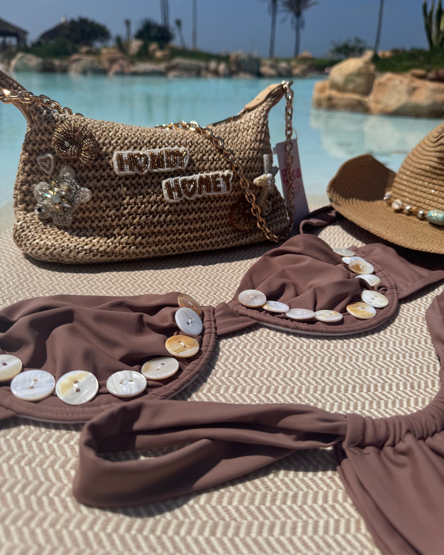 'Shell Yeah Honey' | Bikini & Bag Set