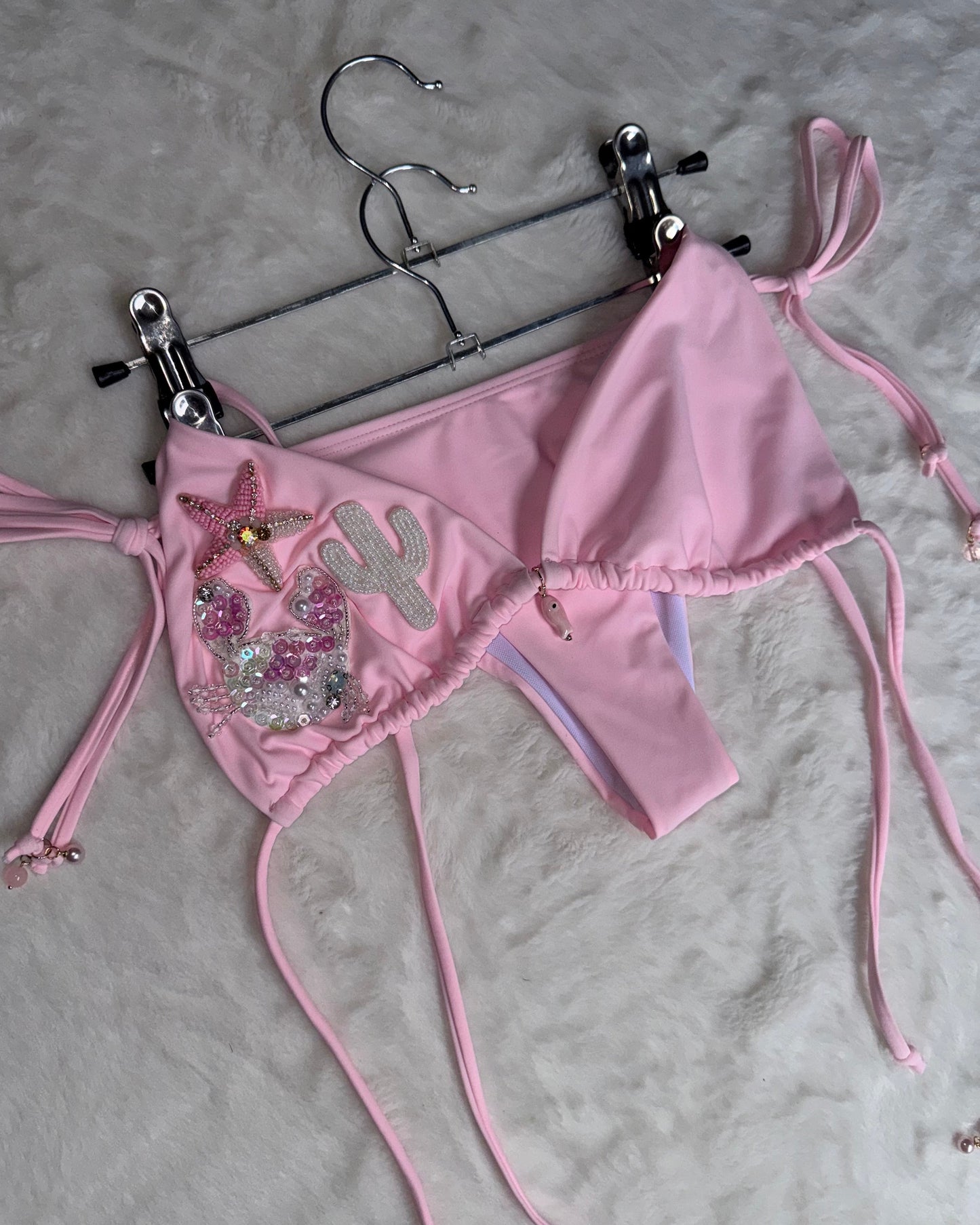 'Pink Sands' | Embellished Bikini Set
