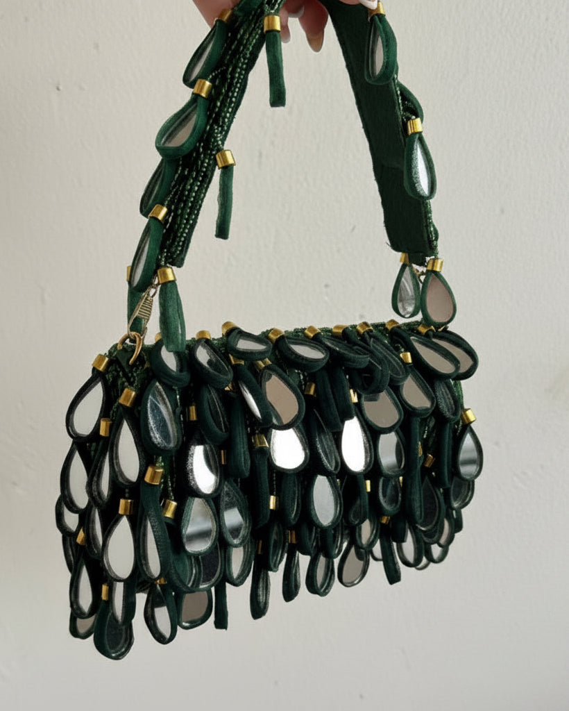 'Reflections - Emerald' | Beaded Bag