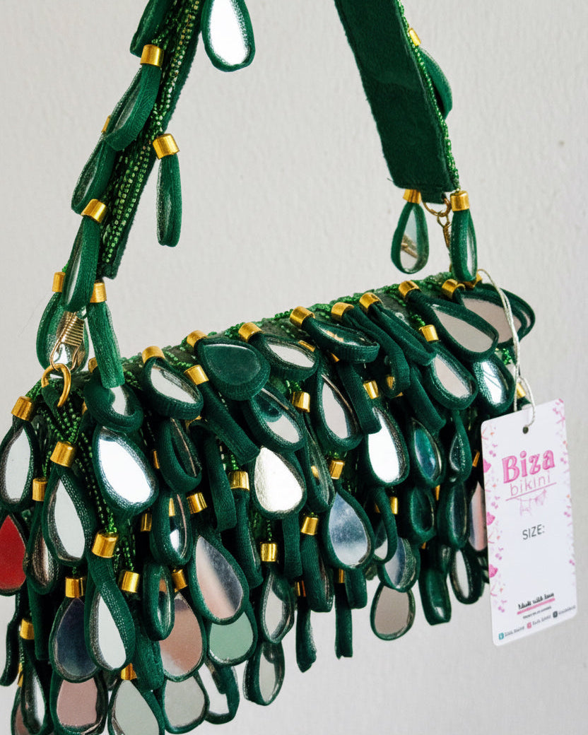 'Reflections - Emerald' | Beaded Bag
