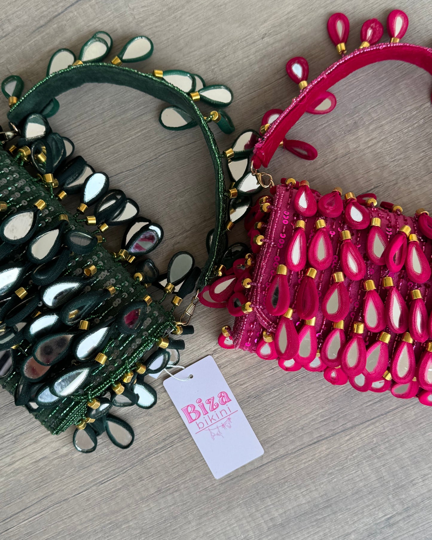 'Reflections - Emerald' | Beaded Bag