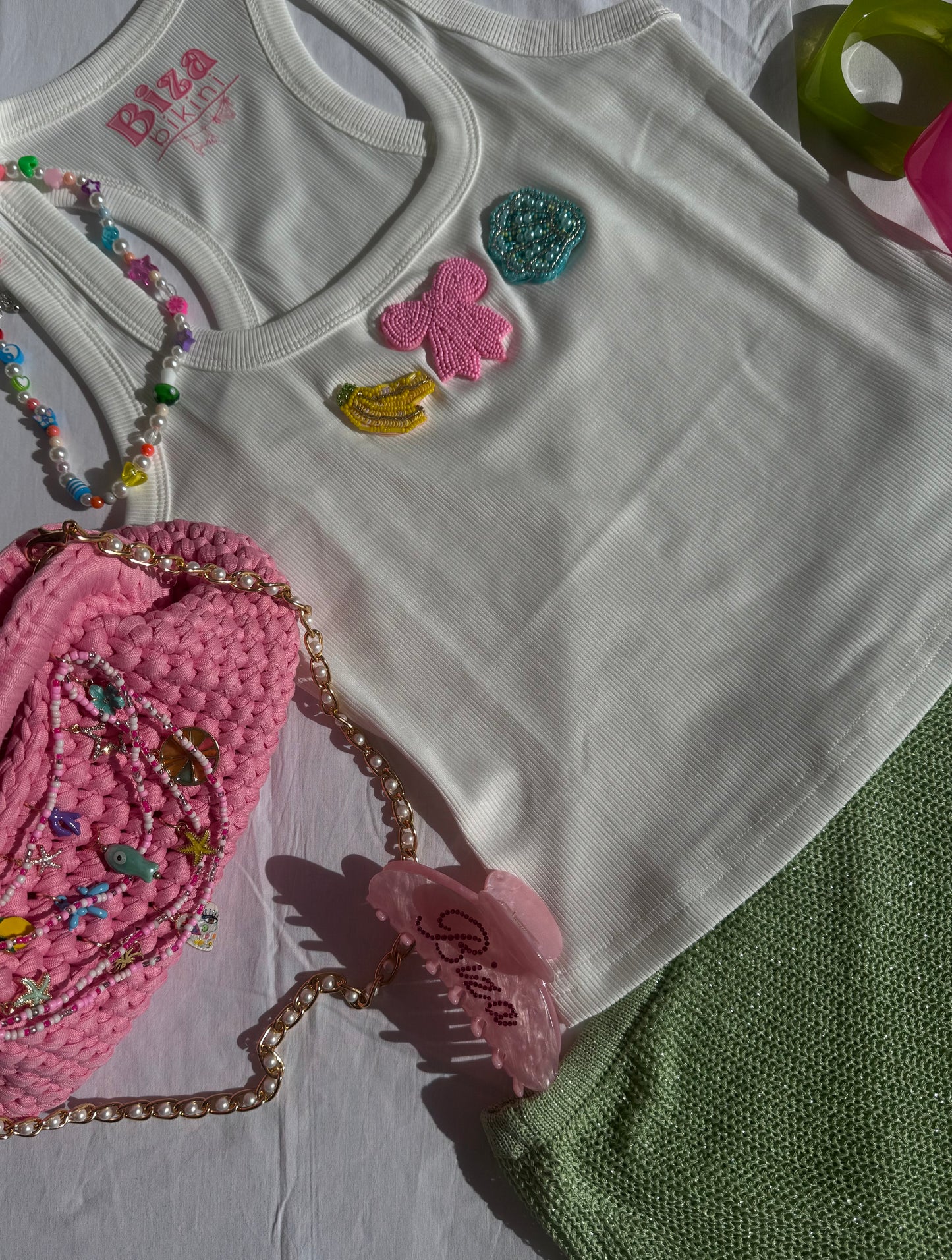 'Bananas For You' | Embellished Vest Top